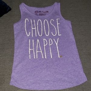 Purple tank with choose happy